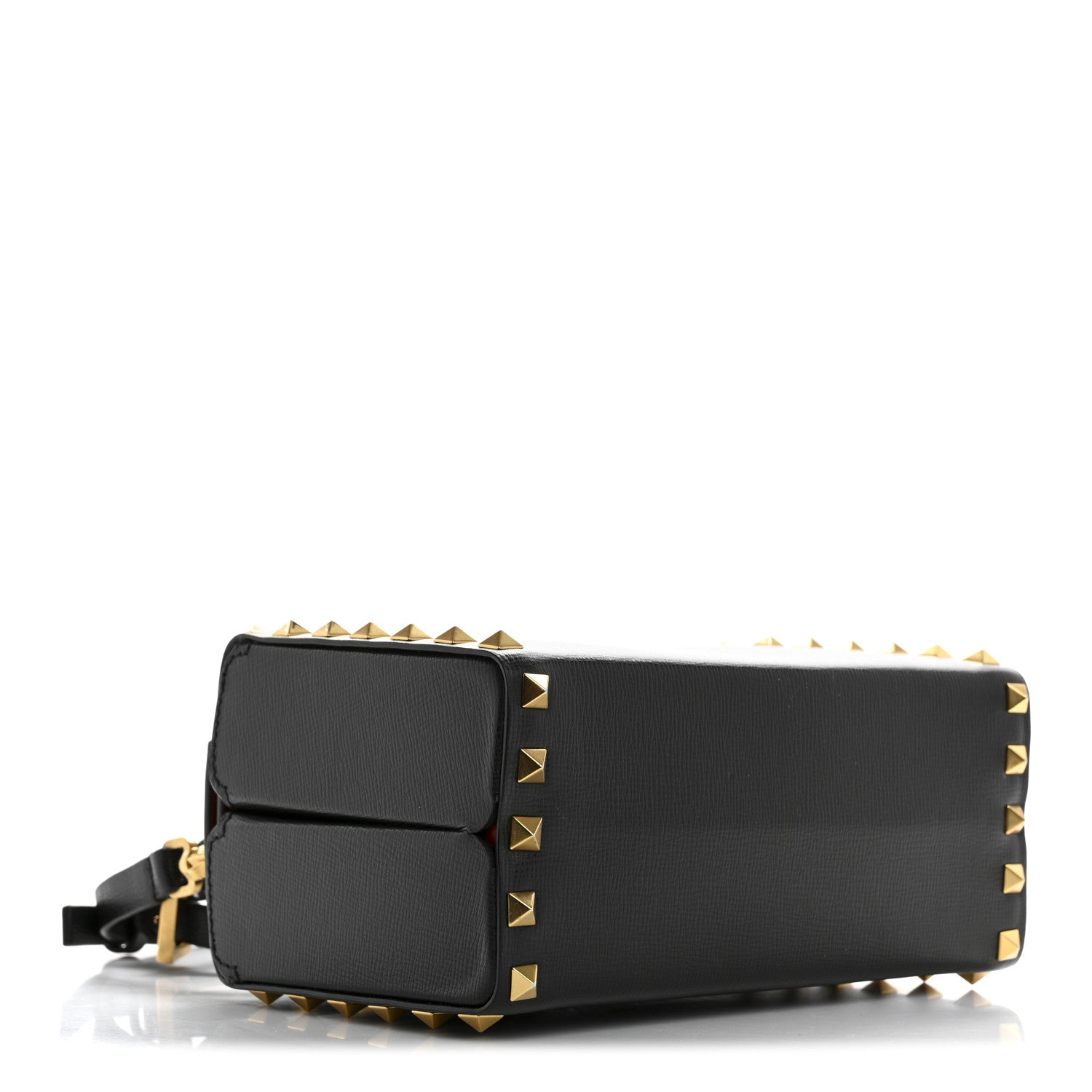 Valentino Garavani Grainy Calfskin Rockstud Alcove Box Top-Handle Bag Black 4 of 11