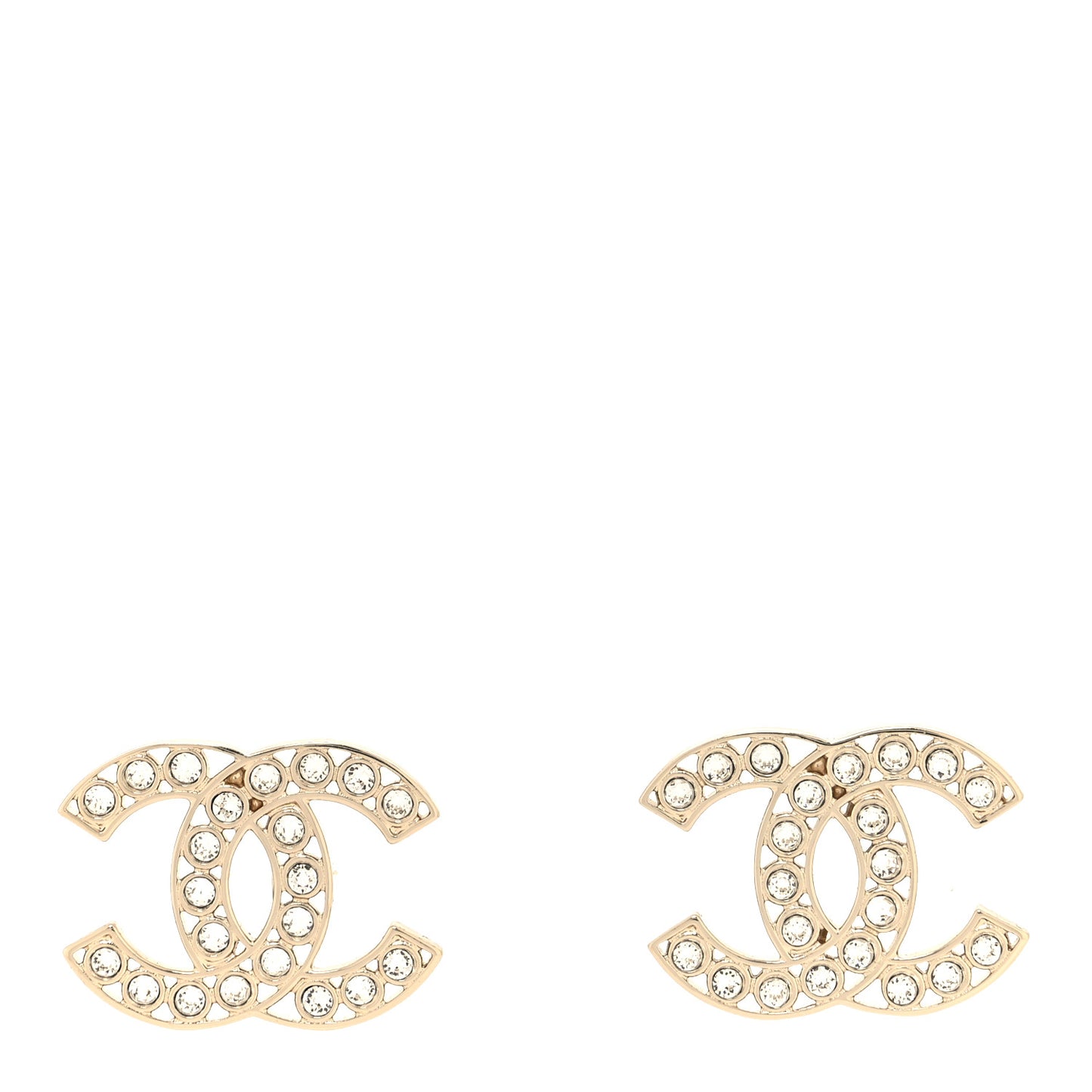 Crystal CC Earrings Gold