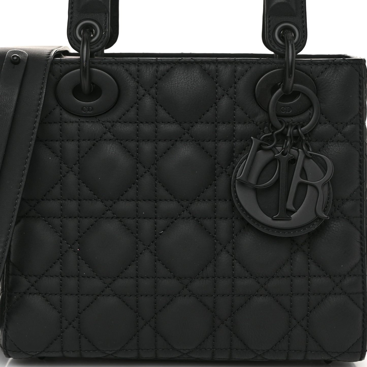 Ultra Matte Calfskin Cannage Small My ABCDior Lady Dior Black