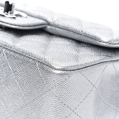 Chanel Metallic Caviar Quilted Mini Top Handle Rectangular Flap Silver 8 of 12