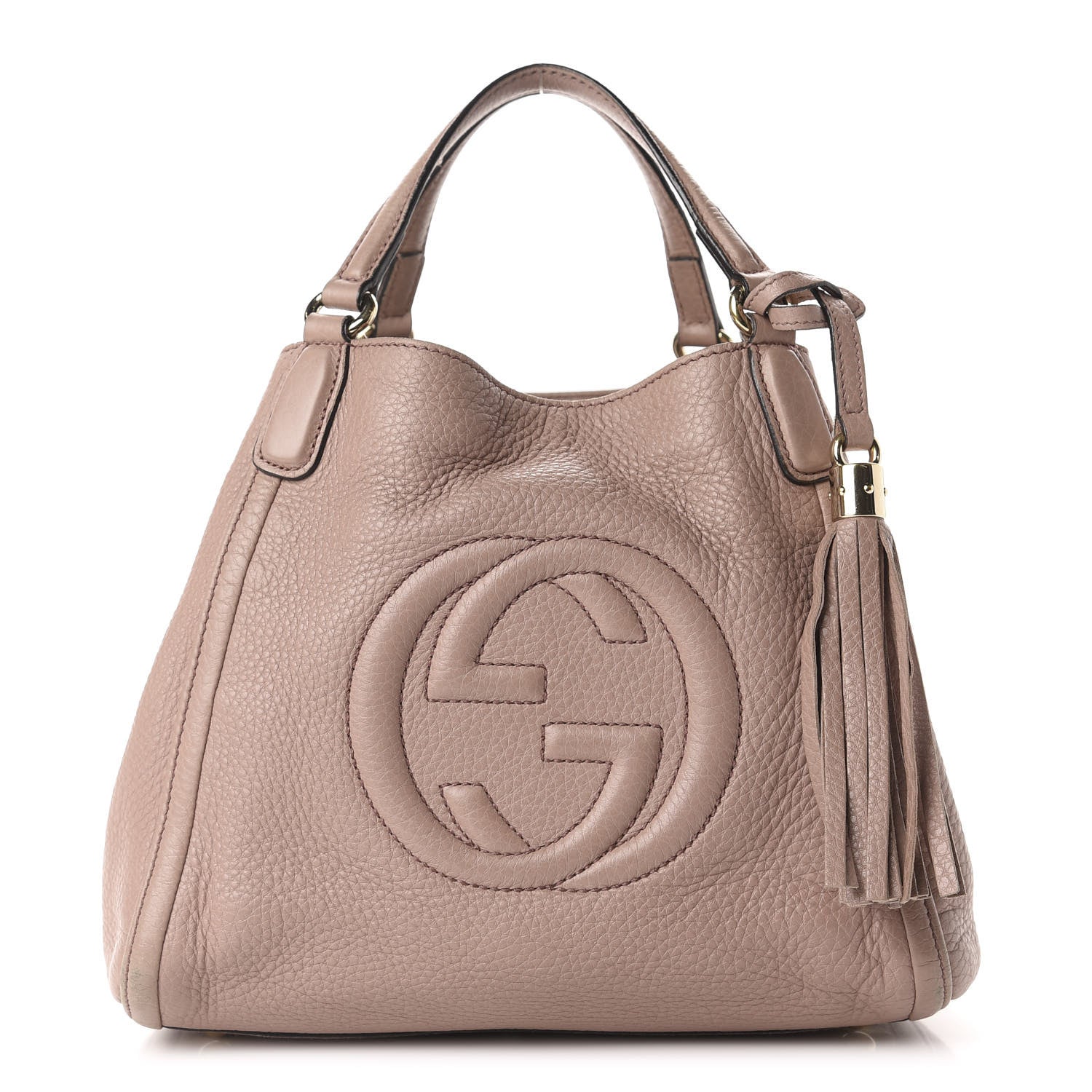 Gucci Pebbled Calfskin Small Soho Shoulder Bag Light Pink 1 of 19