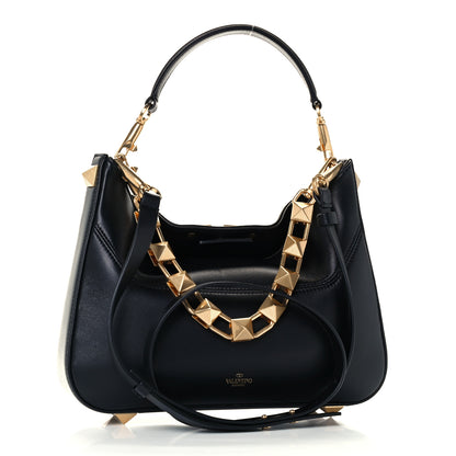 Valentino Garavani Nappa Stud Sign Hobo Black 3 of 10