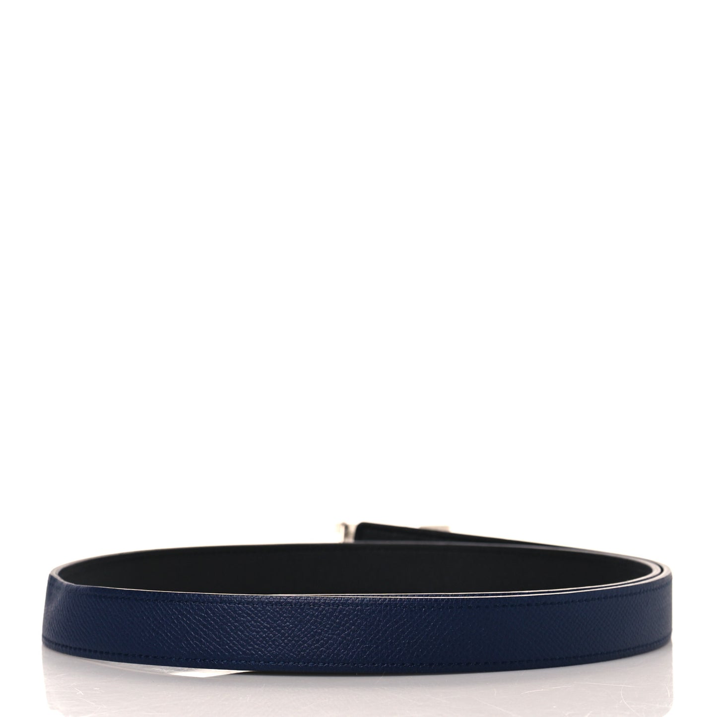 Swift Epsom 24mm Mini Constance H Belt 90 Black Bleu Saphir