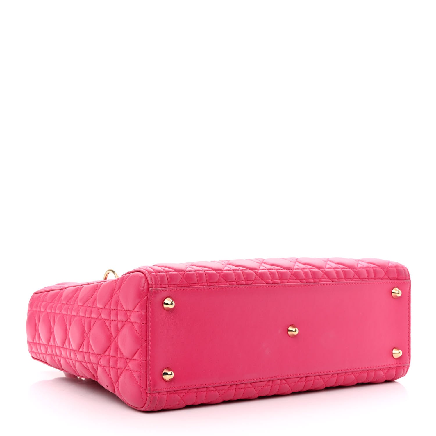 Christian Dior Lambskin Cannage Large Lady Dior Fuchsia 4 of 21