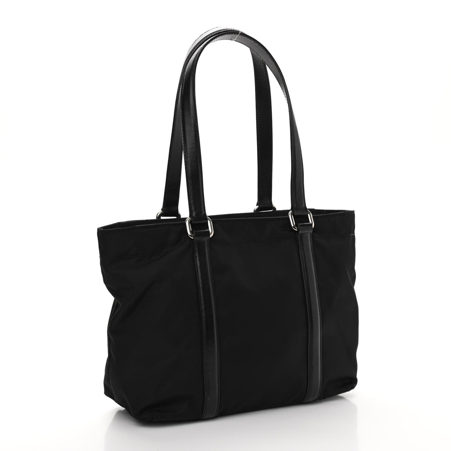 Tessuto Nylon Saffiano Tote Black