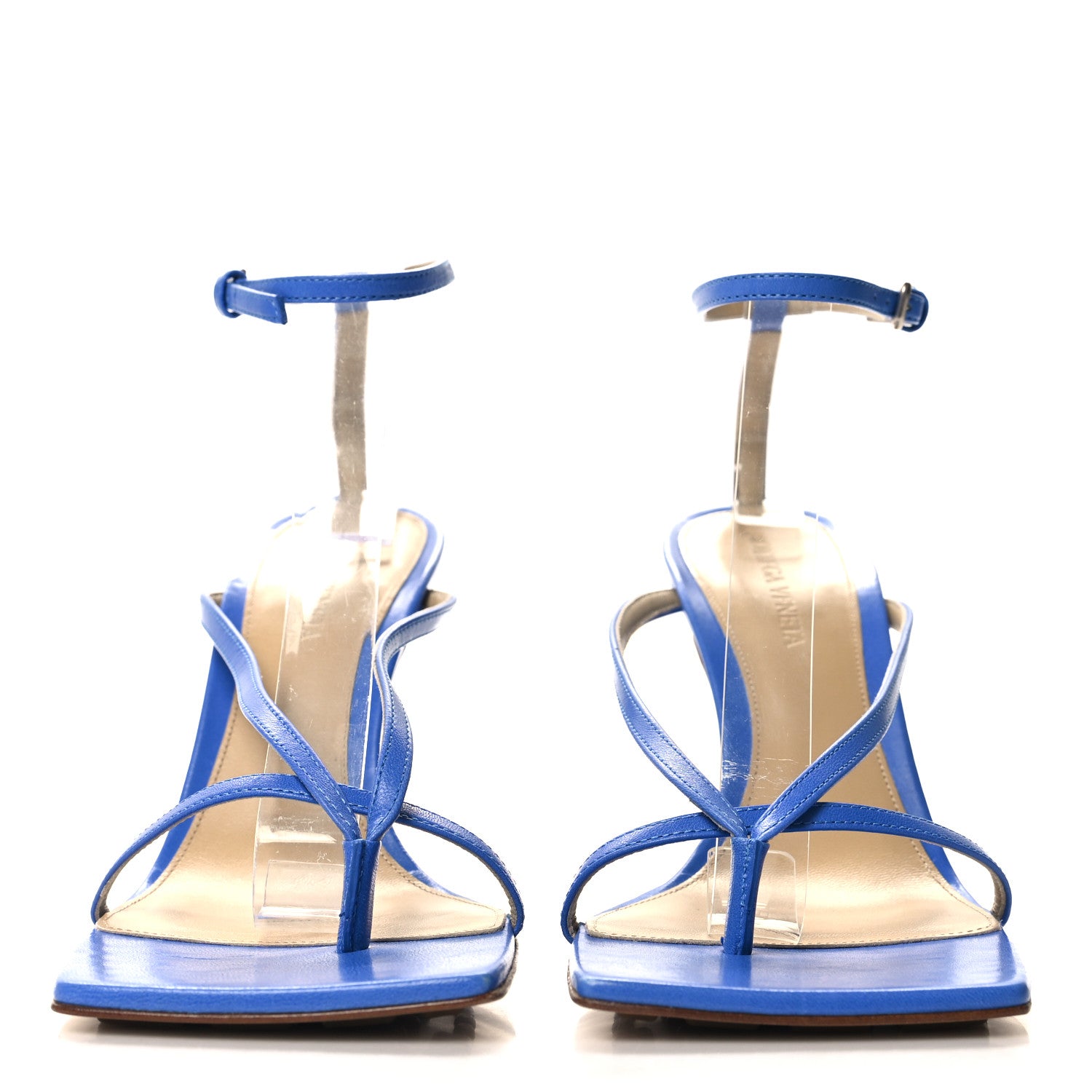 Bottega Veneta Lambskin Stretch Multi Strap 90mm Sandals 38 Aquarium 2 of 7