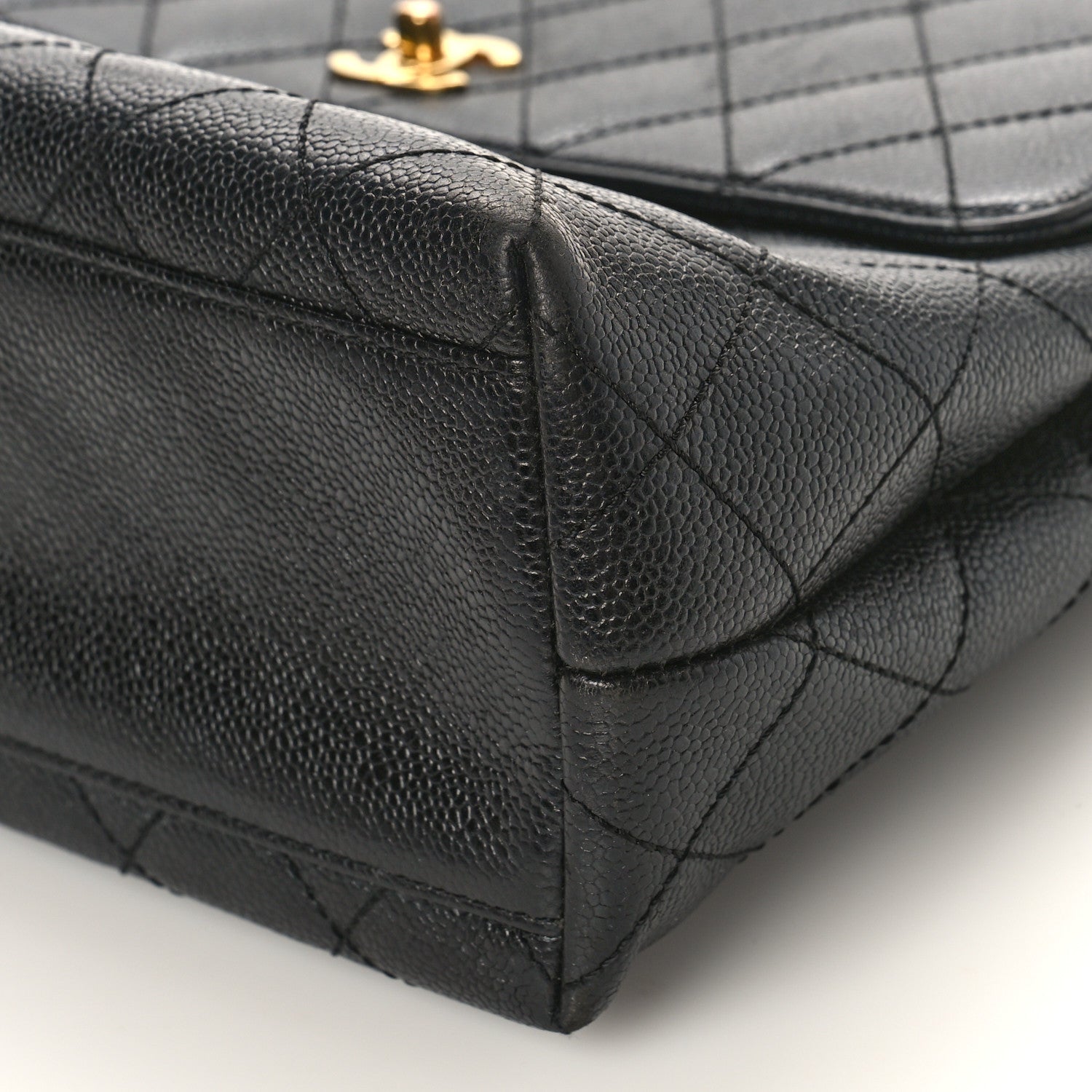 Chanel Caviar Quilted Jumbo Kelly Flap Black 9 of 10