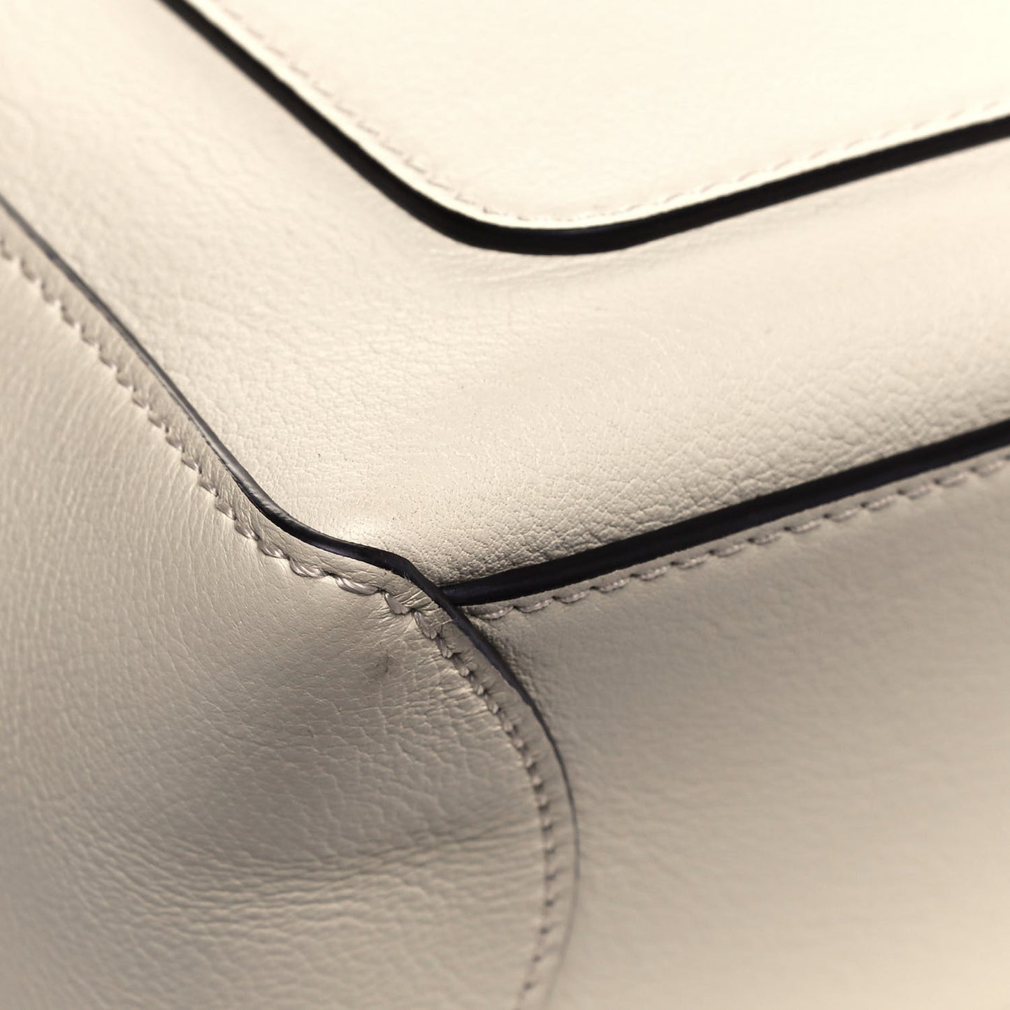 Calfskin Small Faye Day Shoulder Bag Off White