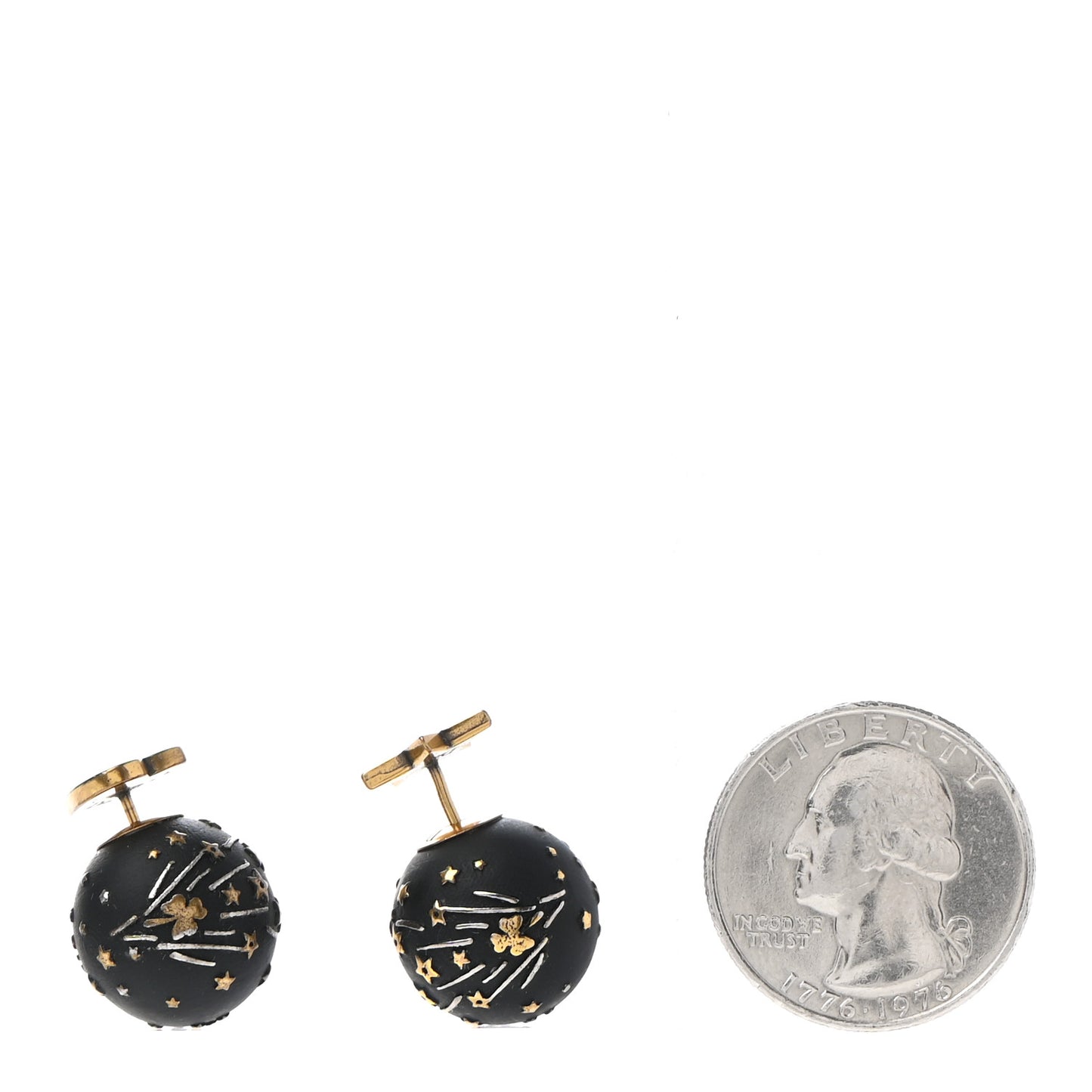 Metal Star Heart Mise En Dior Tribal Earrings Black Gold