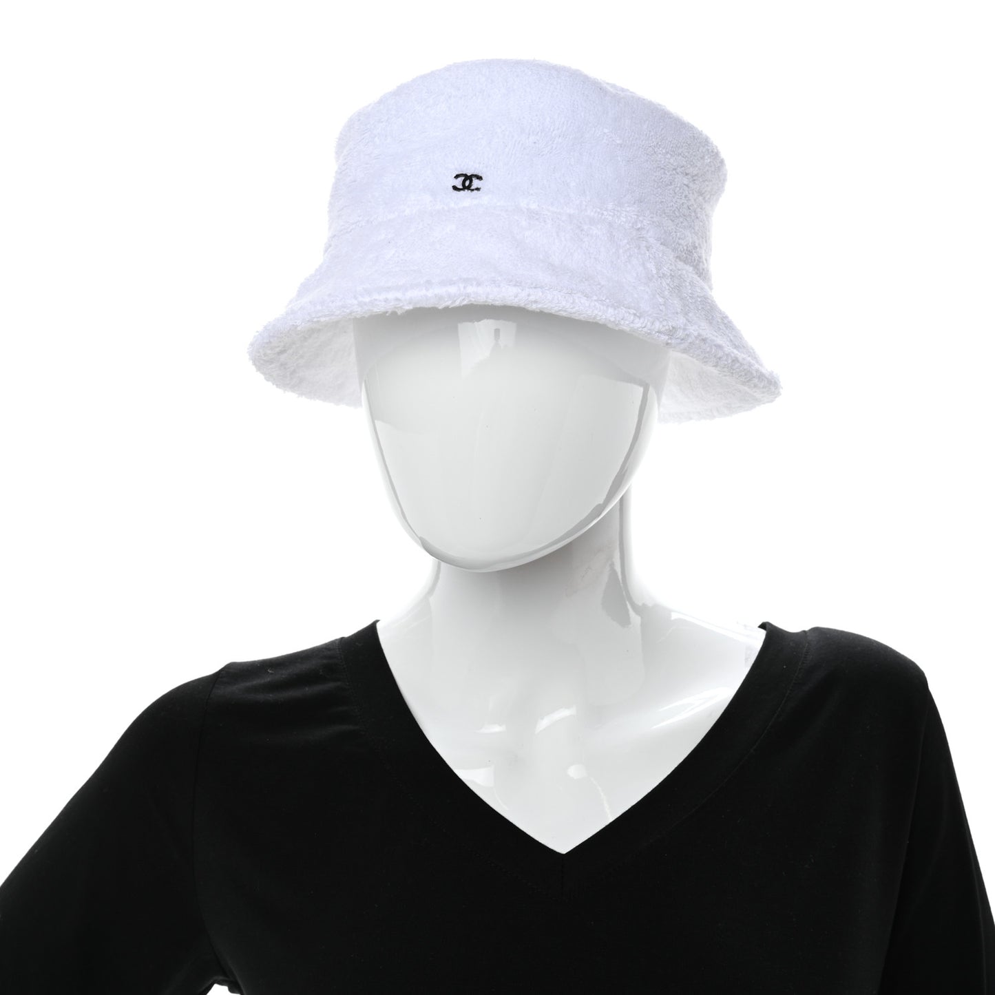 Terry Cloth CC Bucket Hat S White