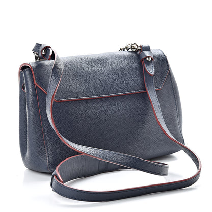 Louis Vuitton Calfskin Lockme II Chain Bag BB Marine Rouge 3 of 12