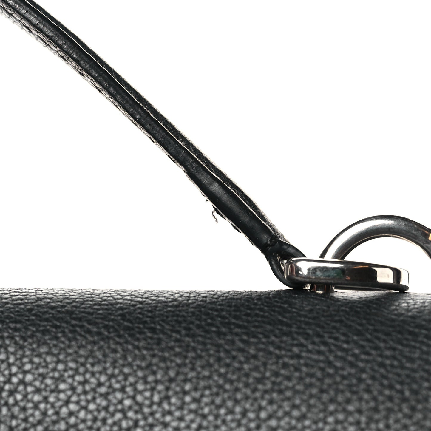 Soft Calfskin My Lockme Top Handle Vanille Black