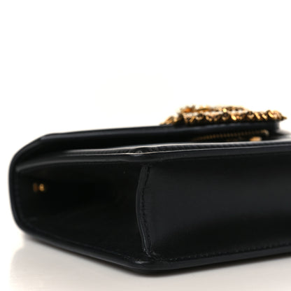 Dolce & Gabbana Smooth Calfskin Small Devotion Envelope Top Handle Bag Black 6 of 7