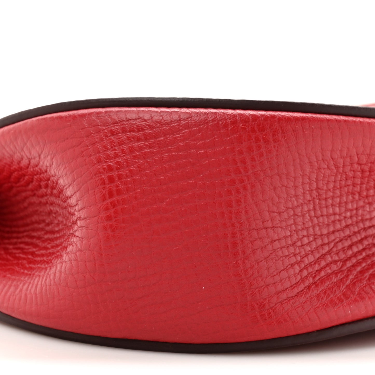 Grained Calfskin Lambskin Mini Bi-Color Drew Shoulder Bag Red