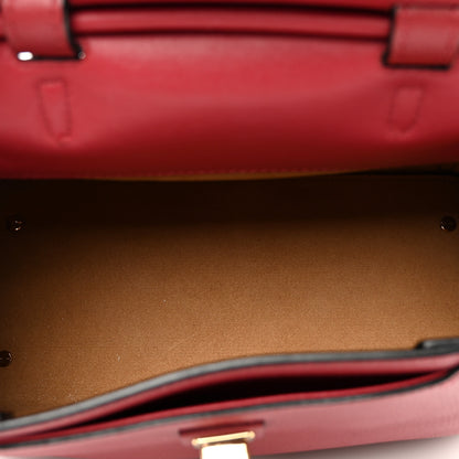 MCM Grained Calfskin Milla Convertible Backpack Scooter Red 5 of 11