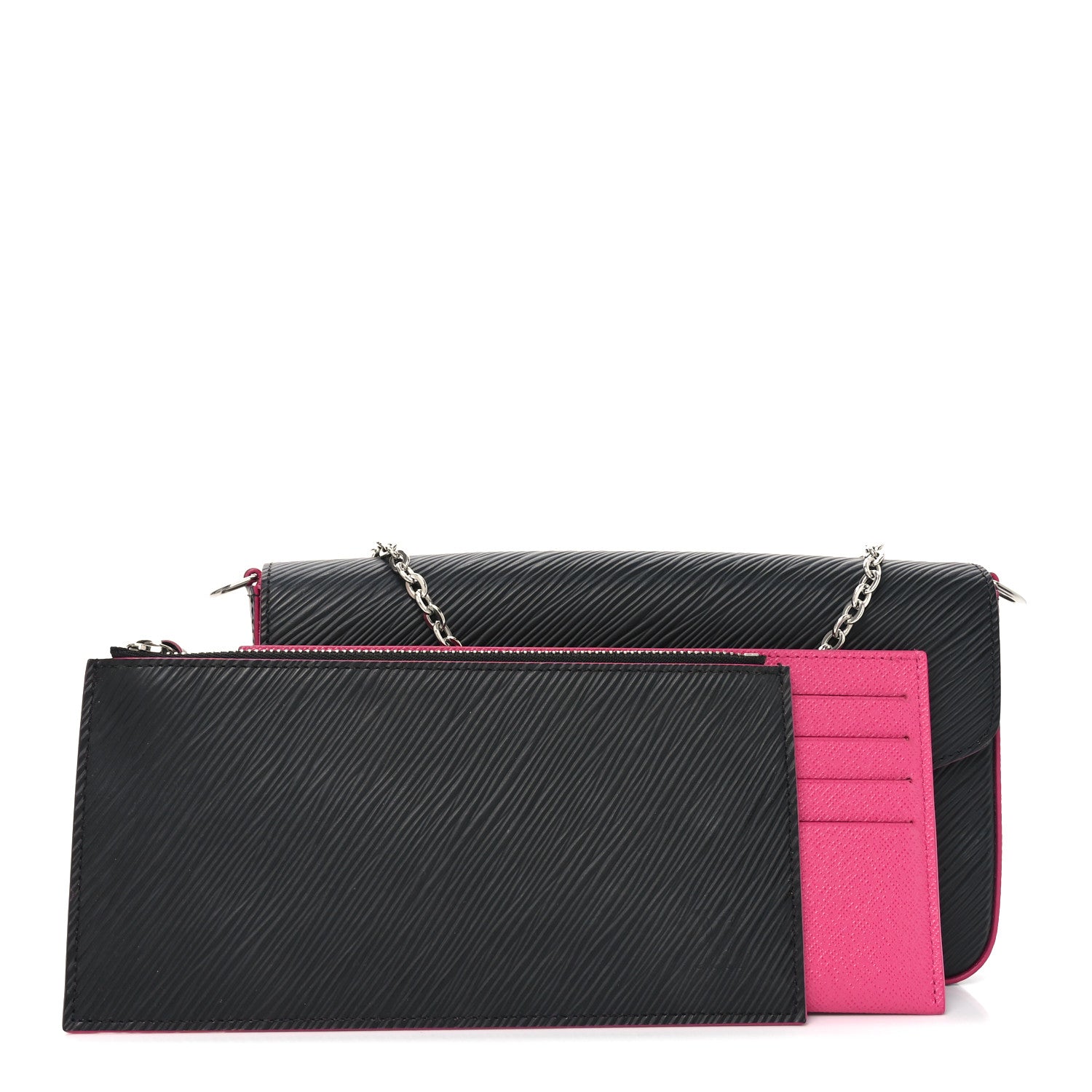 Louis Vuitton Epi Pochette Felicie Black Hot Pink 10 of 10