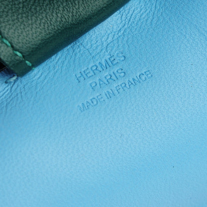 Hermes Milo Lambskin Grigri Rodeo Horse Bag Charm MM Celeste Malachite Craie 3 of 4