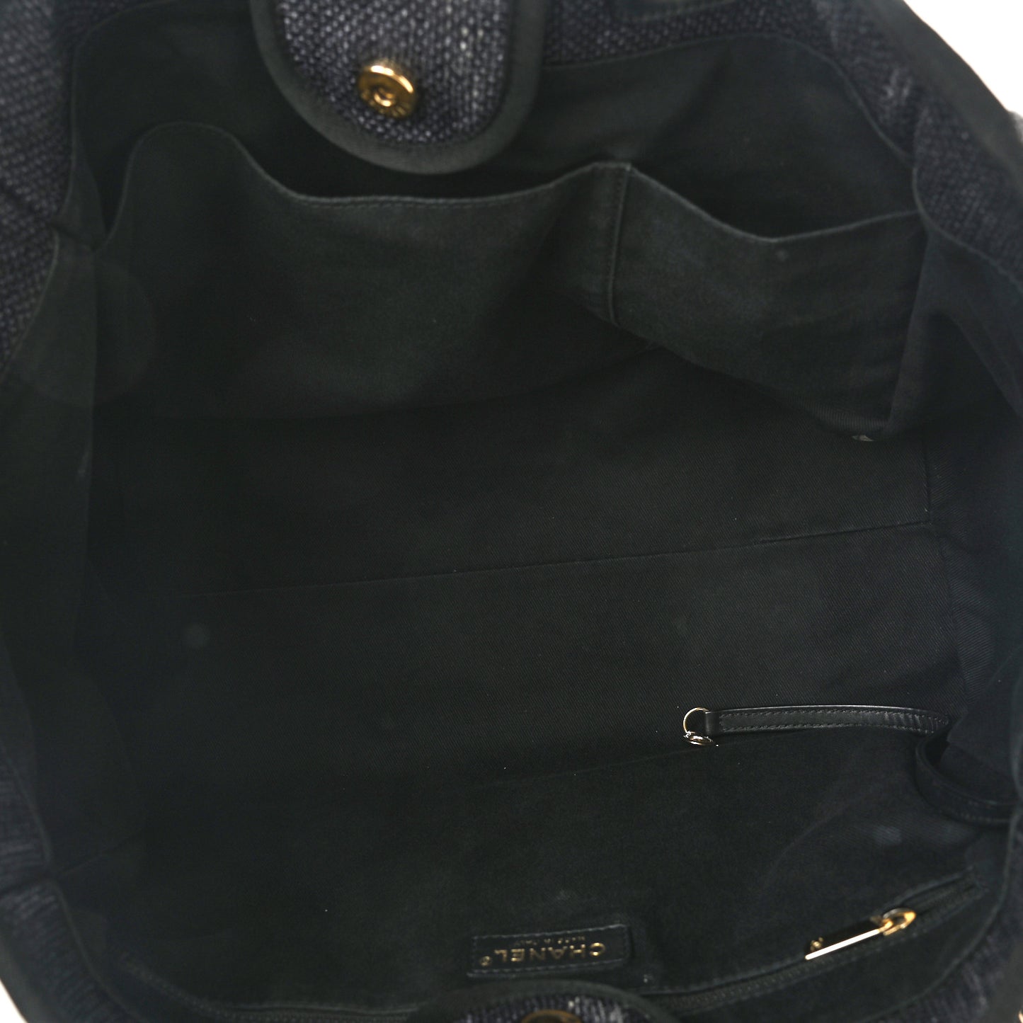 Woven Straw Raffia Large Deauville Tote Dark Blue