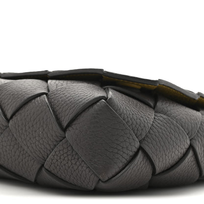 Bottega Veneta Grained Calfskin Intreccio Small Diago Crossbody Bag Fudge Limonite 8 of 9