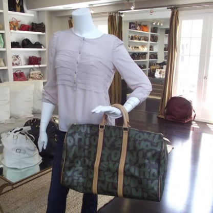 Louis Vuitton Graffiti Keepall 50 Kaki 2 of 9