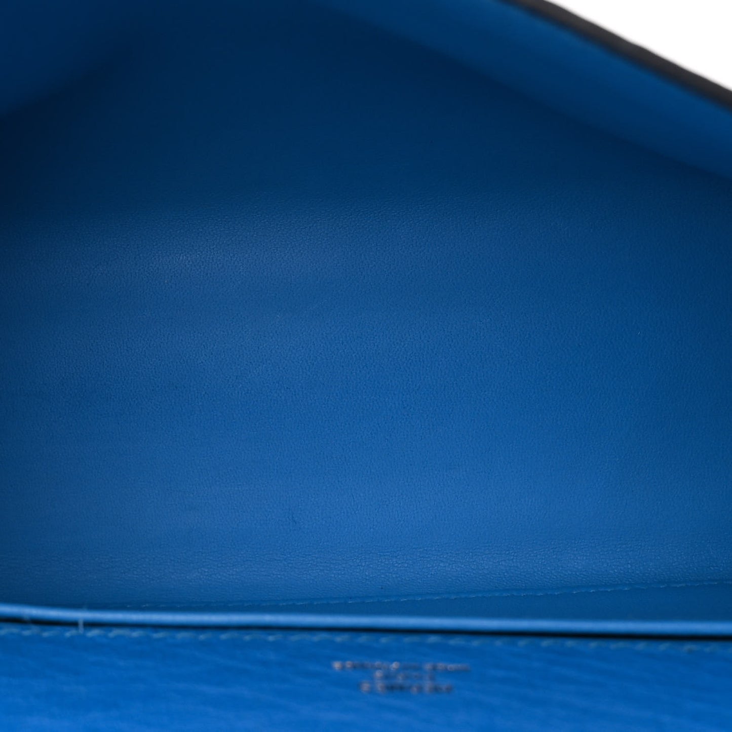 Ostrich Kelly Pochette Clutch Bleuet