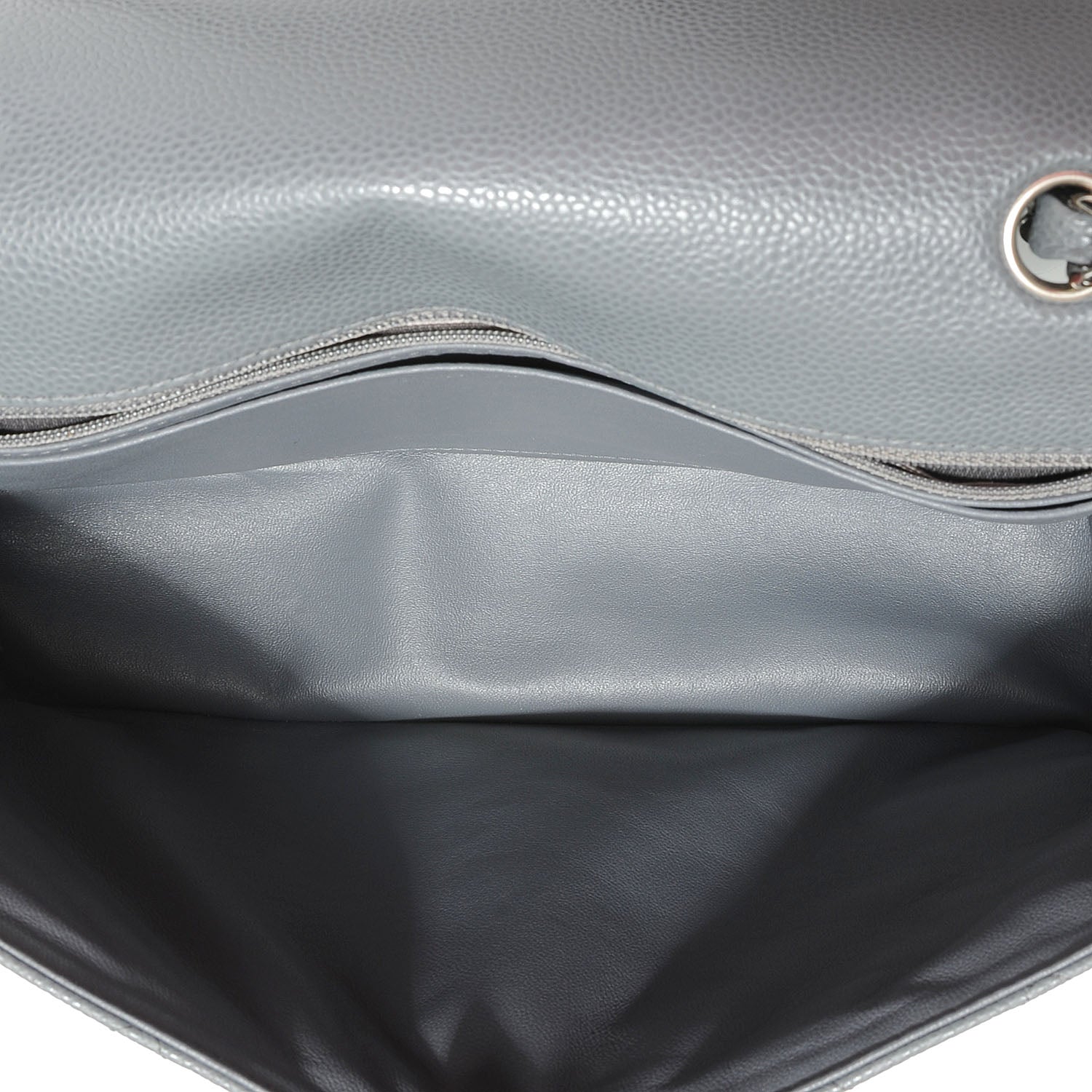 Chanel Caviar Jumbo Single Flap Grey 5 of 7