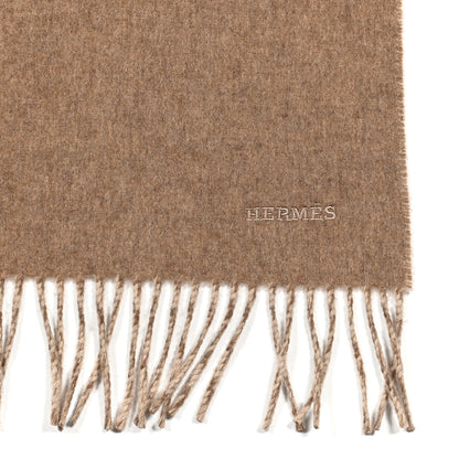 Hermes Cashmere Recto Verso Muffler Marron Glace Craie 3 of 4