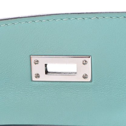 Hermes Swift Kelly Pochette Clutch Bleu Atoll 20 of 30