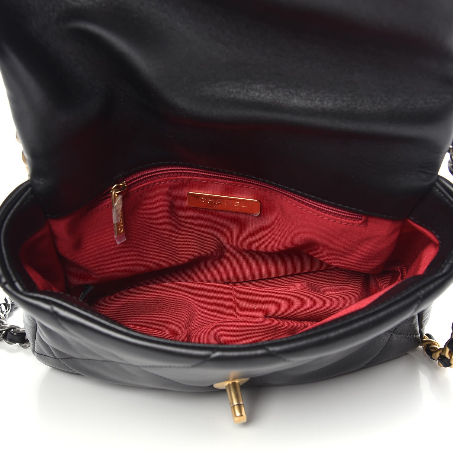 Chanel Lambskin Quilted Medium 19 Flap Black 5 of 11