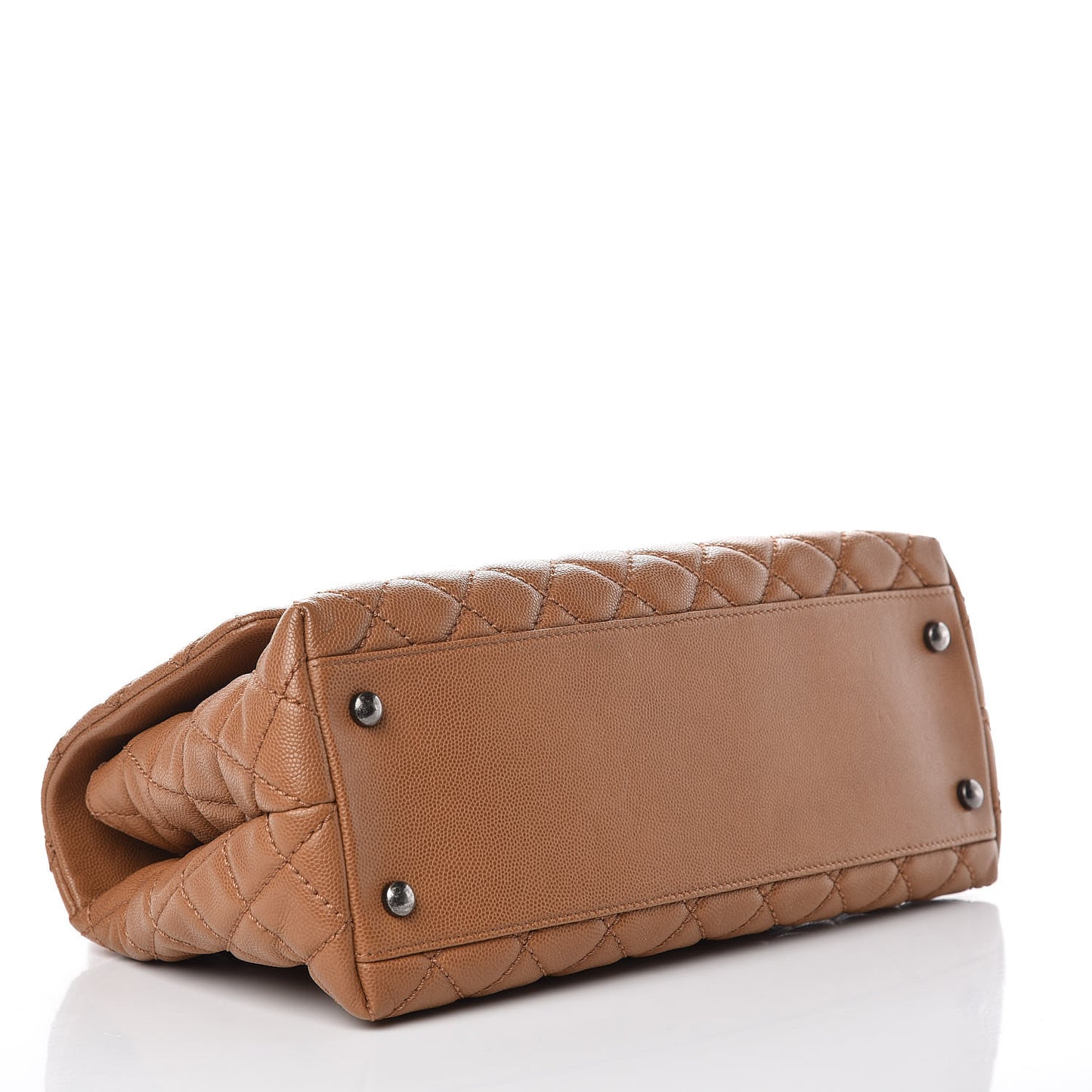 Caviar Quilted Small Coco Handle Flap Camel