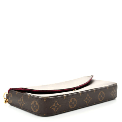 Louis Vuitton Monogram Pochette Felicie Chain Wallet Fuchsia 4 of 11