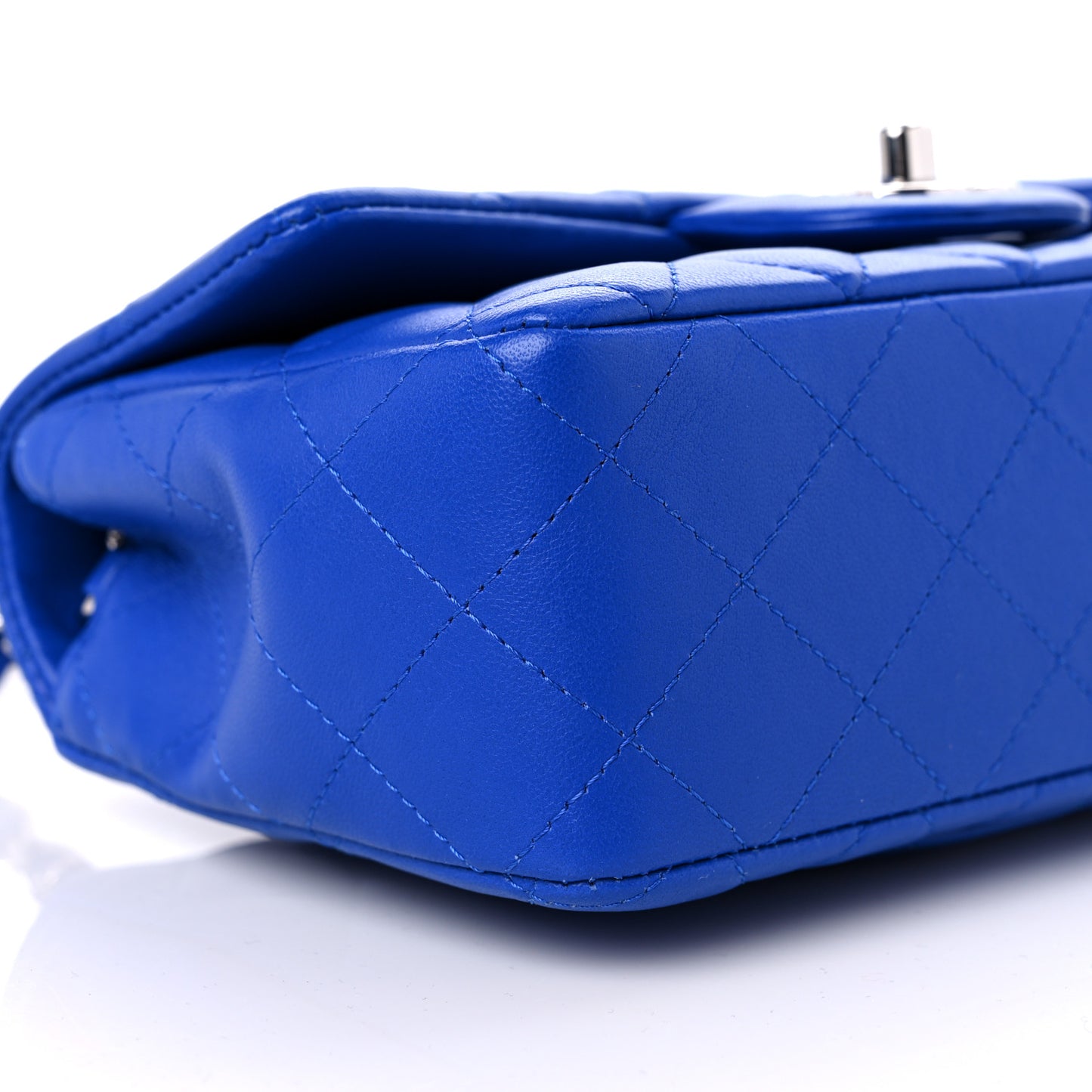 Lambskin Quilted Mini Rectangular Flap Royal Blue