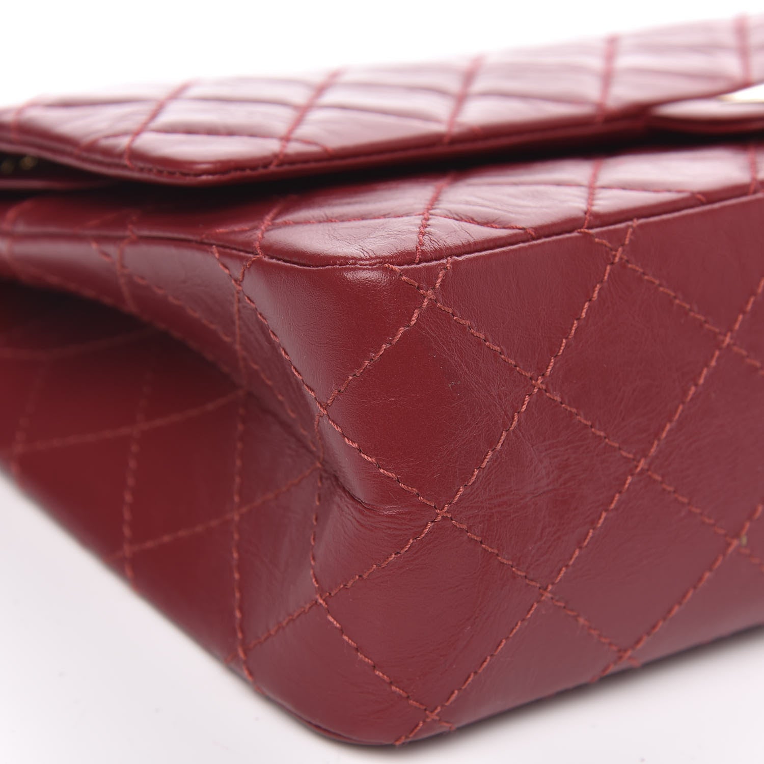 Chanel Aged Calfskin Quilted 2.55 Reissue 226 Flap Red 8 of 10
