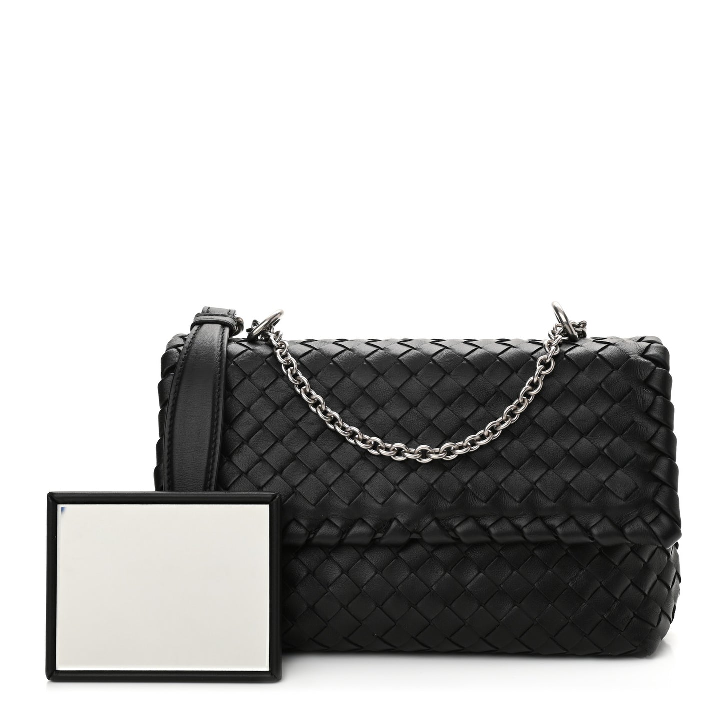 Nappa Intrecciato Baby Olimpia Shoulder Bag Black