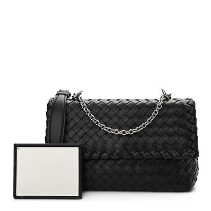 Bottega Veneta Nappa Intrecciato Baby Olimpia Shoulder Bag Black 1 of 12