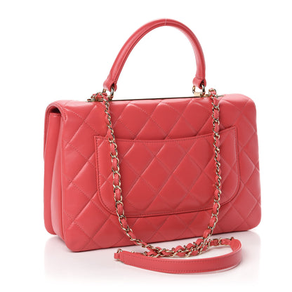 Chanel Lambskin Quilted Medium Trendy CC Flap Dual Handle Bag Red 4 of 12