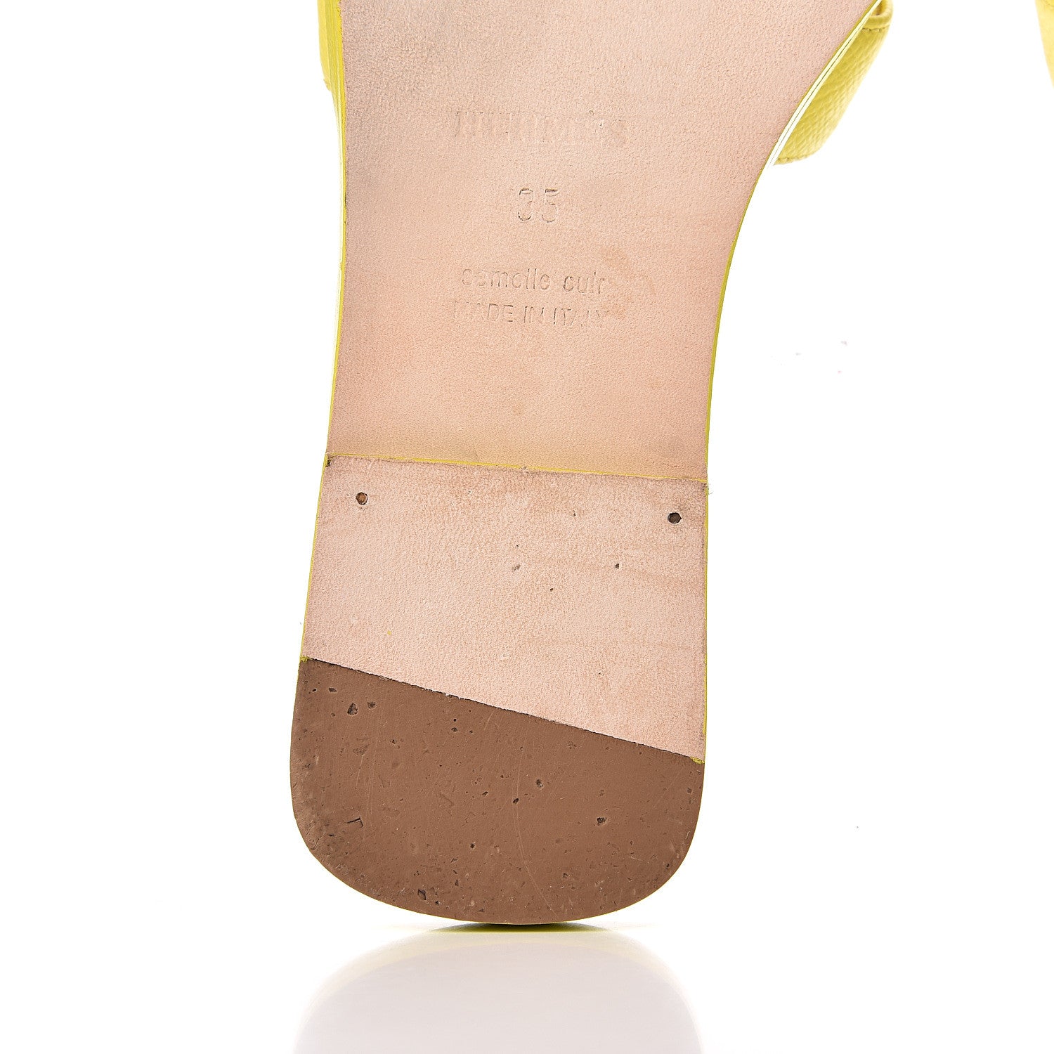 Hermes Epsom Oran Sandals 35 Jaune Pollen 9 of 11