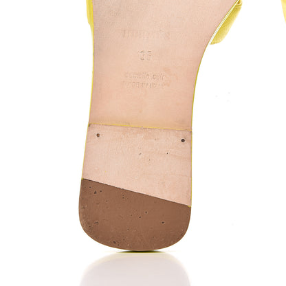 Hermes Epsom Oran Sandals 35 Jaune Pollen 9 of 11