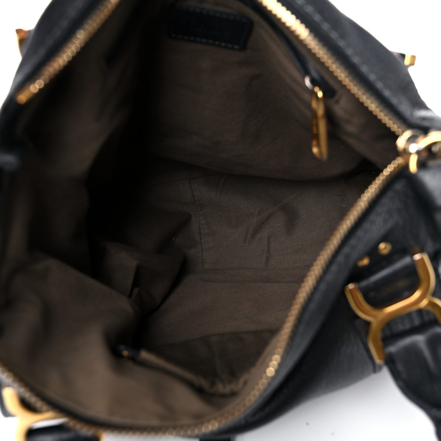 Calfskin Large Marcie Satchel Black