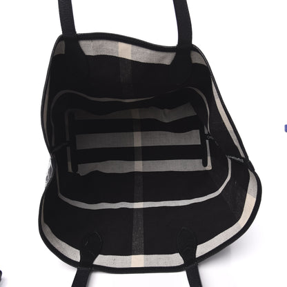 Burberry Coated Canvas Mega Check Sketchbook Medium Reversible Doodle Tote Black 8 of 14