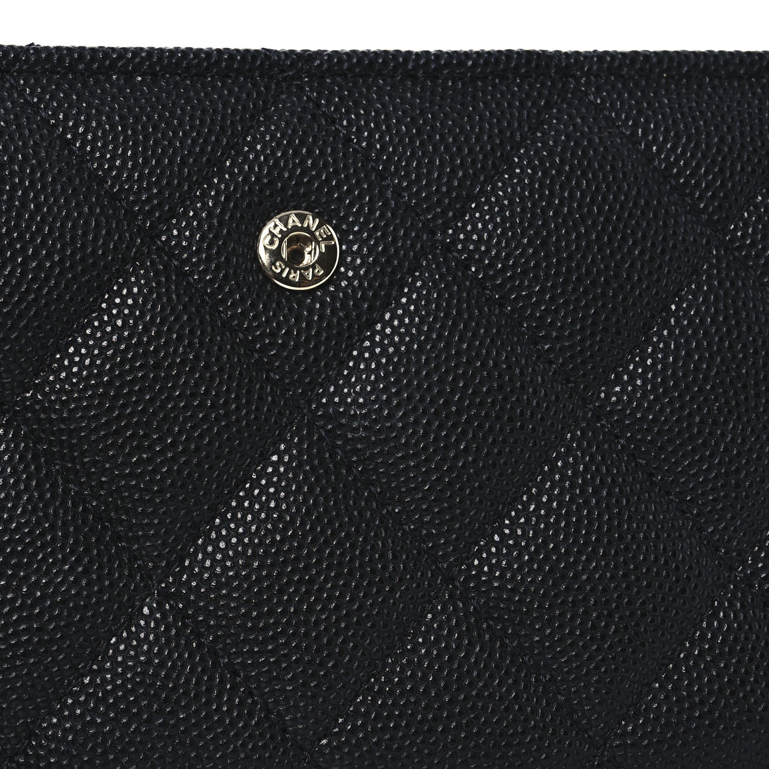 Chanel Caviar Quilted Crystal CC Medium Flap Wallet Black 11 of 12