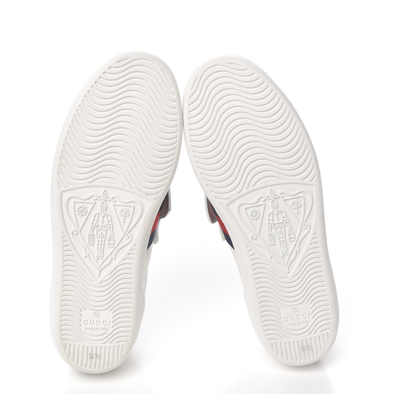 Gucci Calfskin Ayers Web Womens Ace Bow Lace Sneakers 34.5 White 5 of 11
