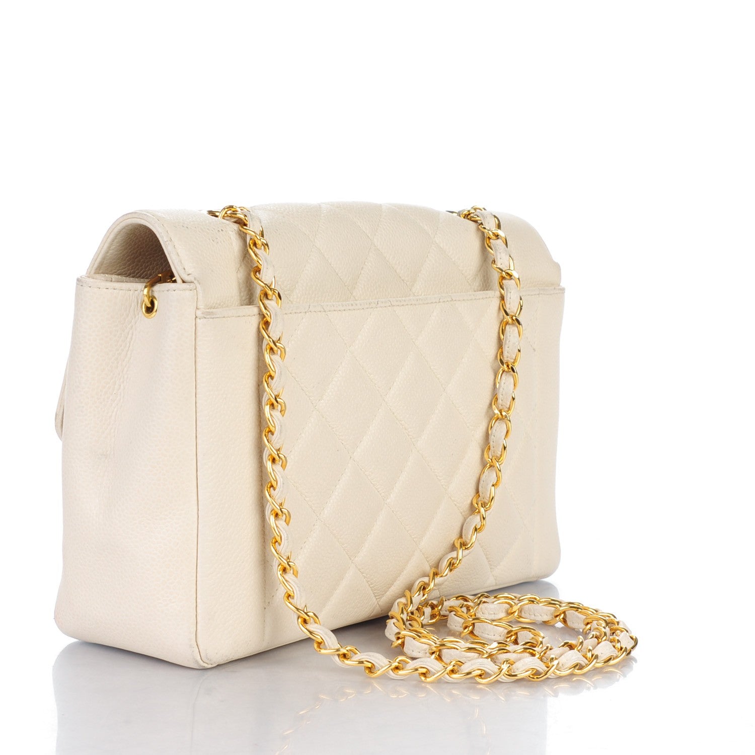 Chanel Caviar Quilted Medium Single Flap Beige Clair 3 of 12