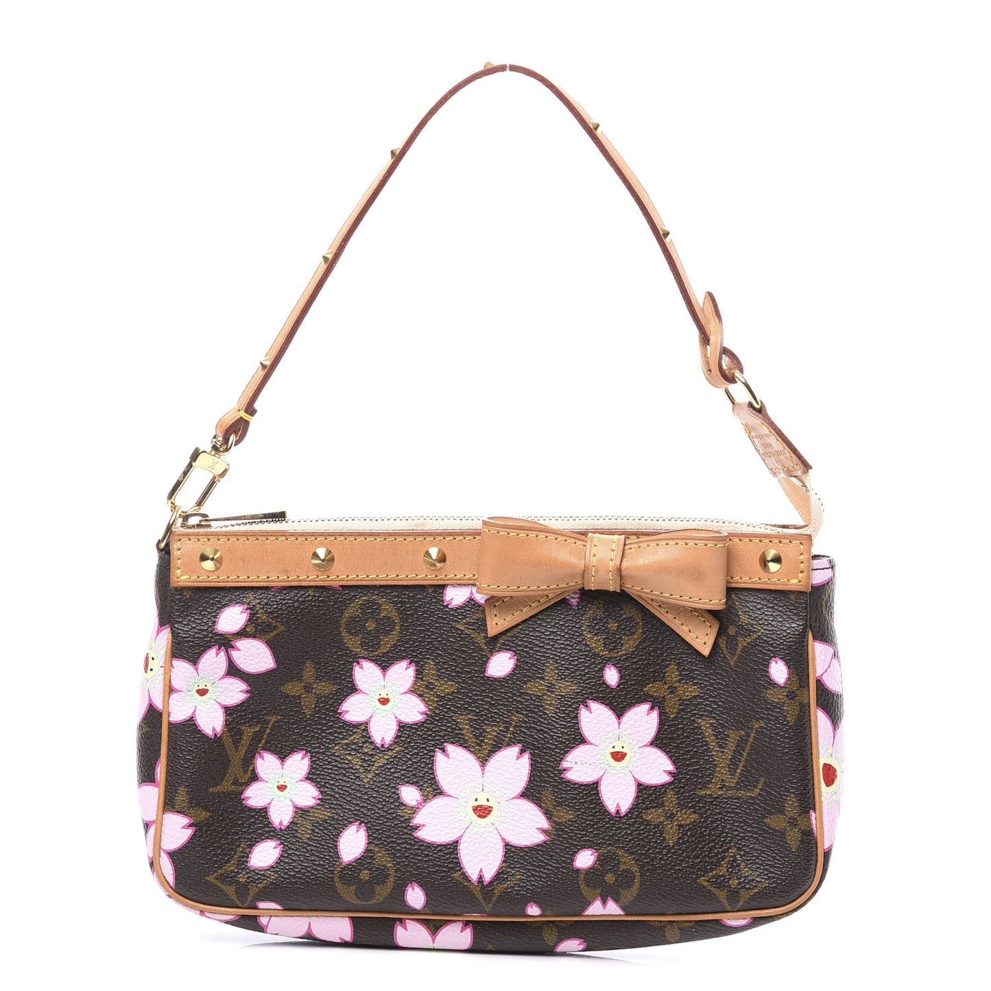 Monogram Cherry Blossom Pochette Accessories Brown