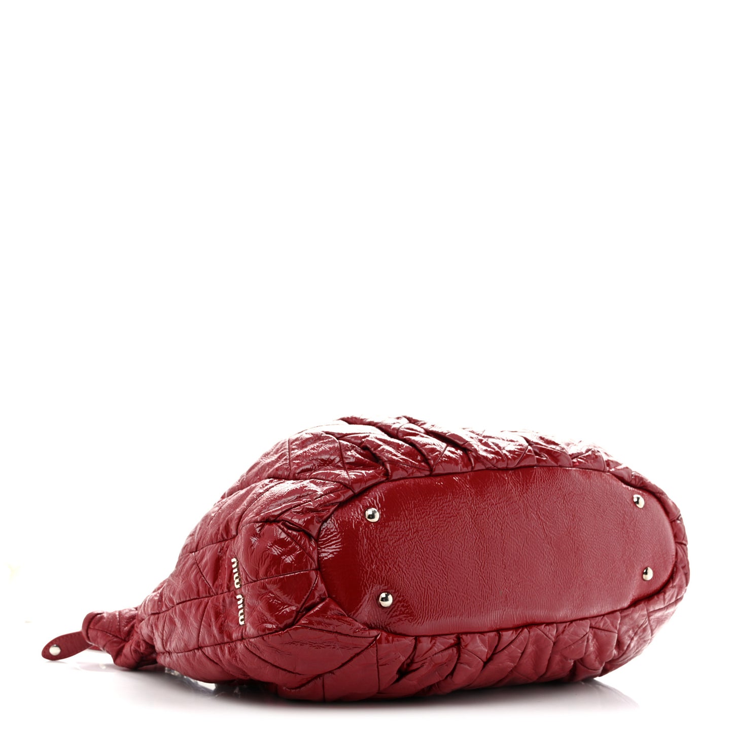 Vernice Trapunto Tote Rosso