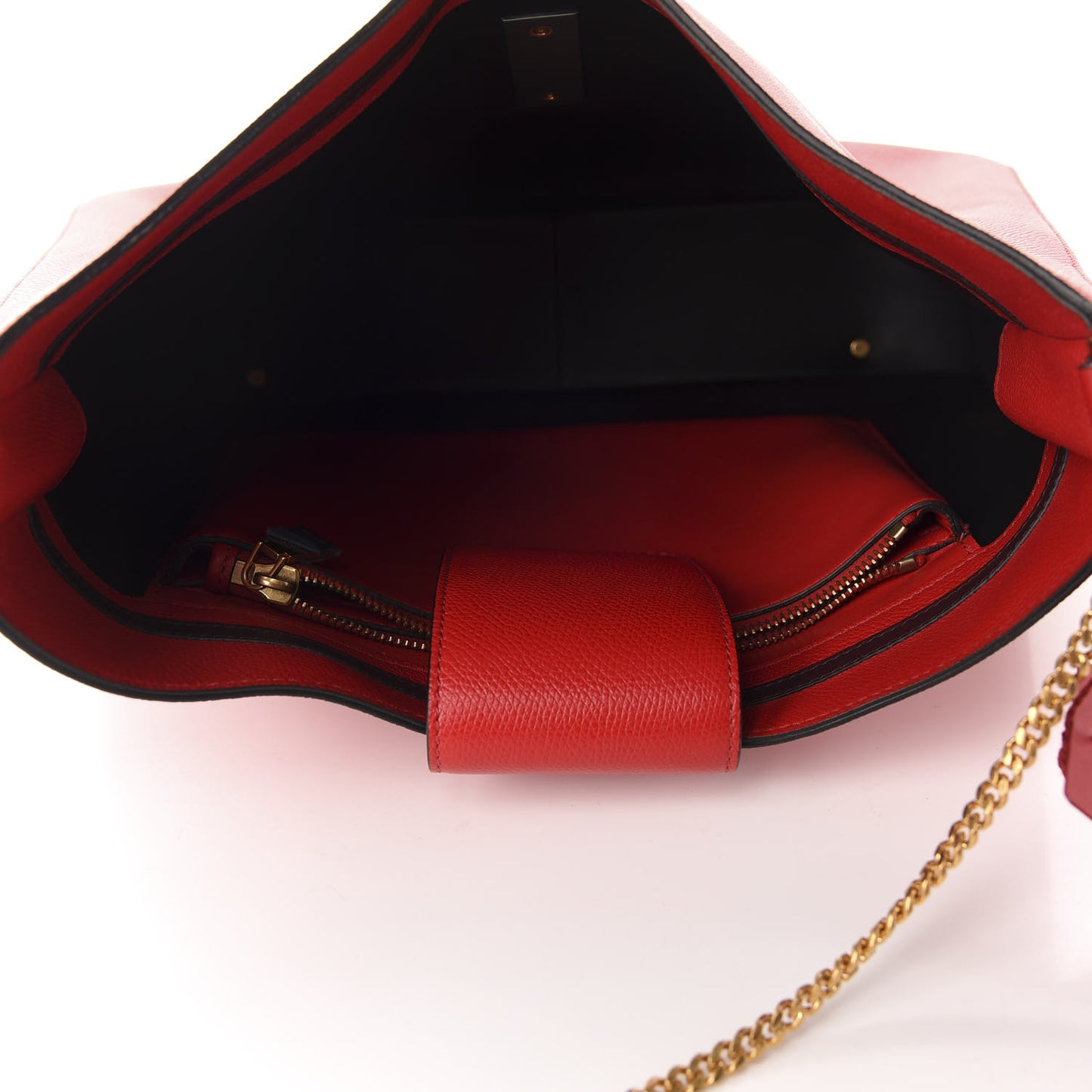 Smooth Calfskin VSling Hobo Bag Red