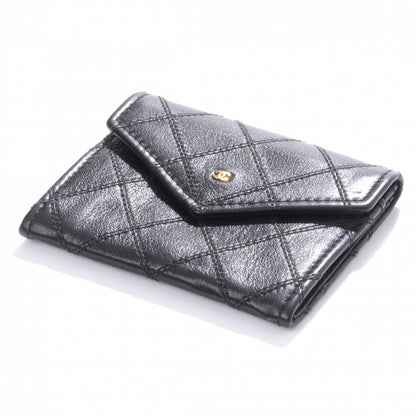 Chanel Calfskin Diamond Stitched CC Card Holder Black 4 of 7