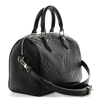 Louis Vuitton Empreinte Monogram Giant Speedy Bandouliere 25 Black 6 of 28