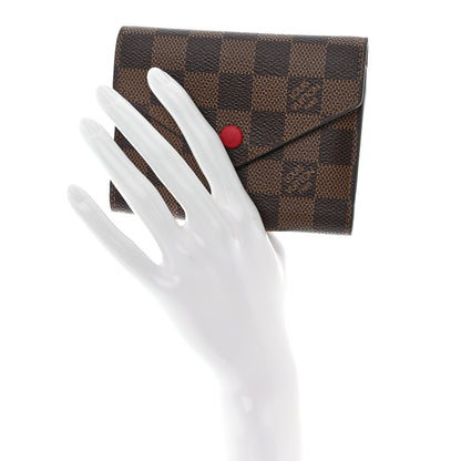 Louis Vuitton Damier Ebene Victorine Wallet Cherry 2 of 8