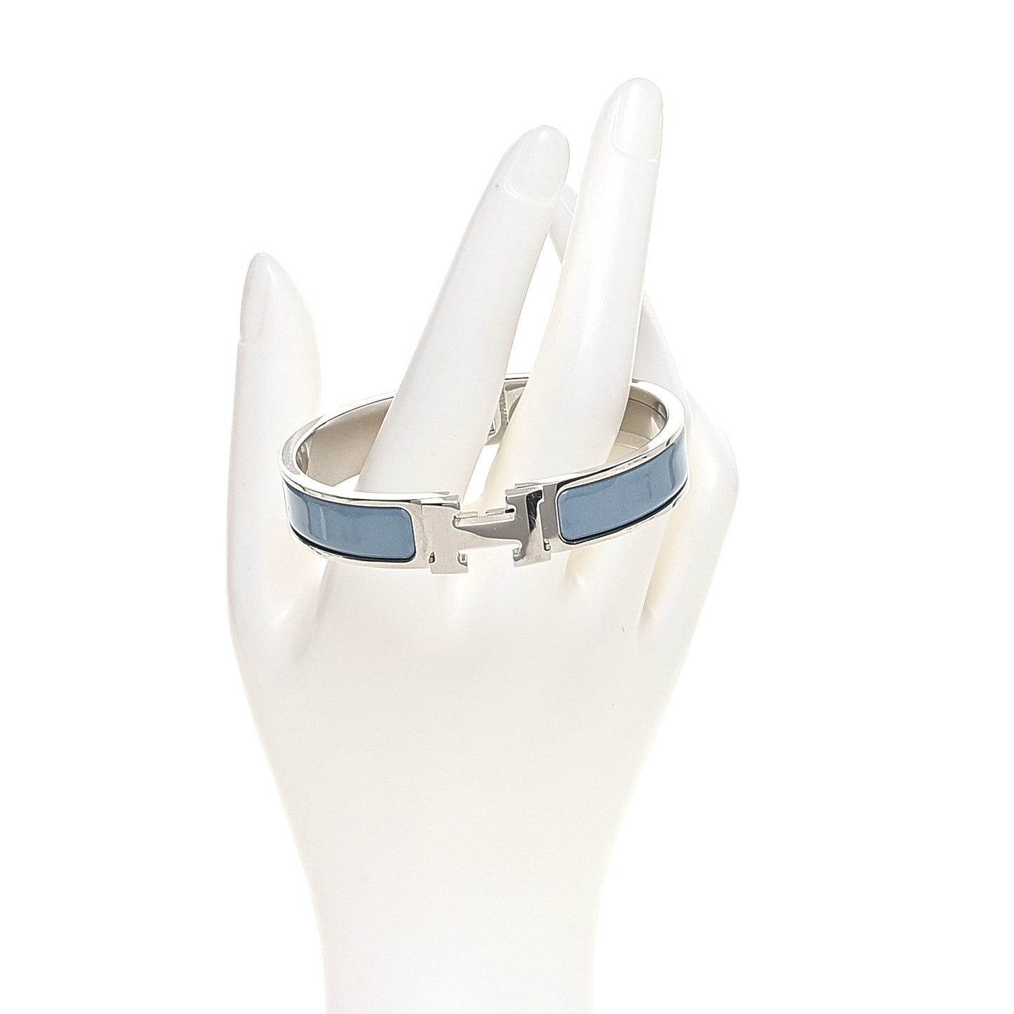 Enamel Narrow Clic Clac H Bracelet PM Gris Orage
